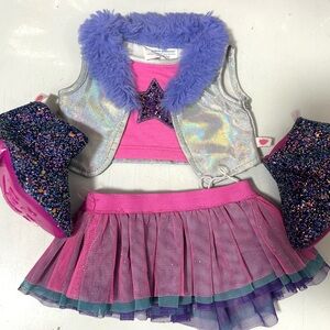 ENDED Build A Bear Clothing Honey Girls Iridescent Vest Skirt and Shoes